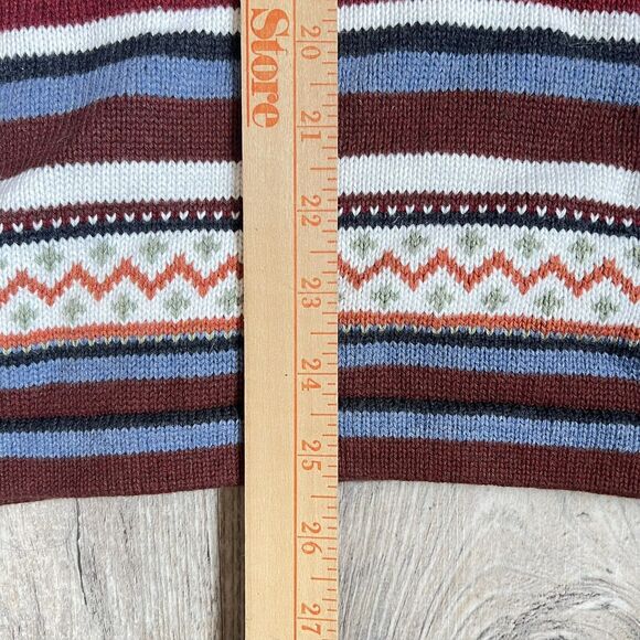 HANNA ANDERSSON Storyteller Fair Isle Striped Combed Cotton Dress SIZE 120 6-7 - Picture 5 of 8